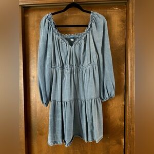 Denim Blue Babydoll Dress